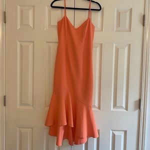 Bardot High Low Peach Cocktail Dress